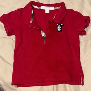 Burberry Red Kids Polo Shirt